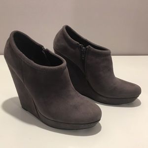 Trouve Grey Suede Wedges